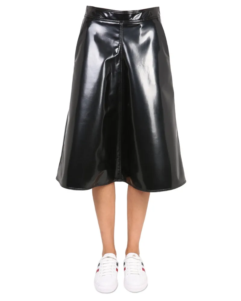 Moncler Rear Zip Closure Skirt — Black Black