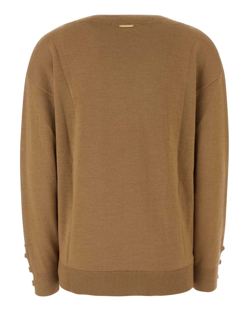 Michael Kors Women Camel Wool Sweater Darkcamel Exterior: Merino Maglieria Camel