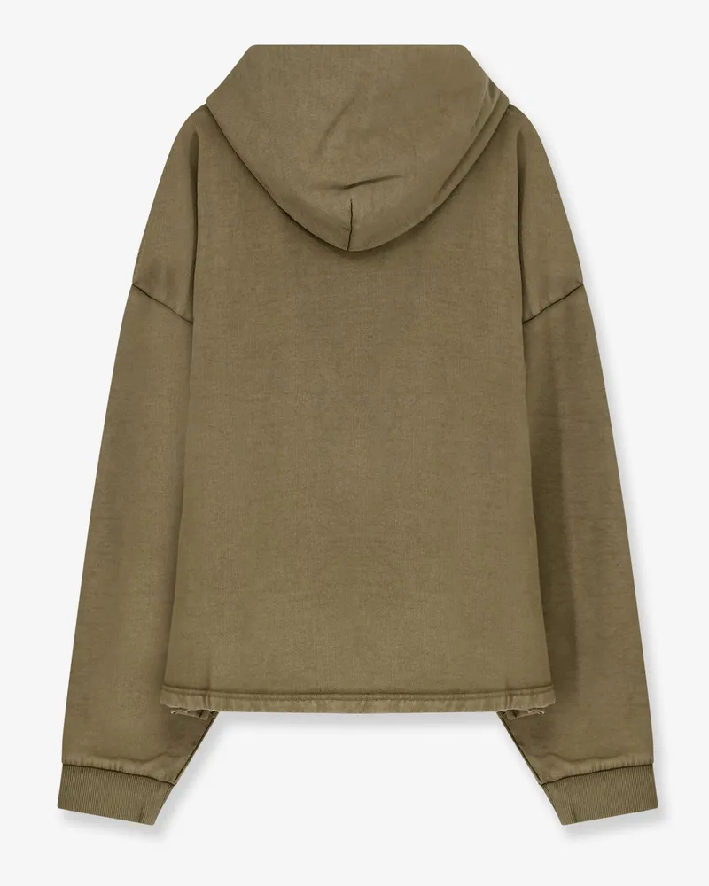 REPRESENT Men Hoodie Embellished Green Cotton Sweatshirts Sweater Green