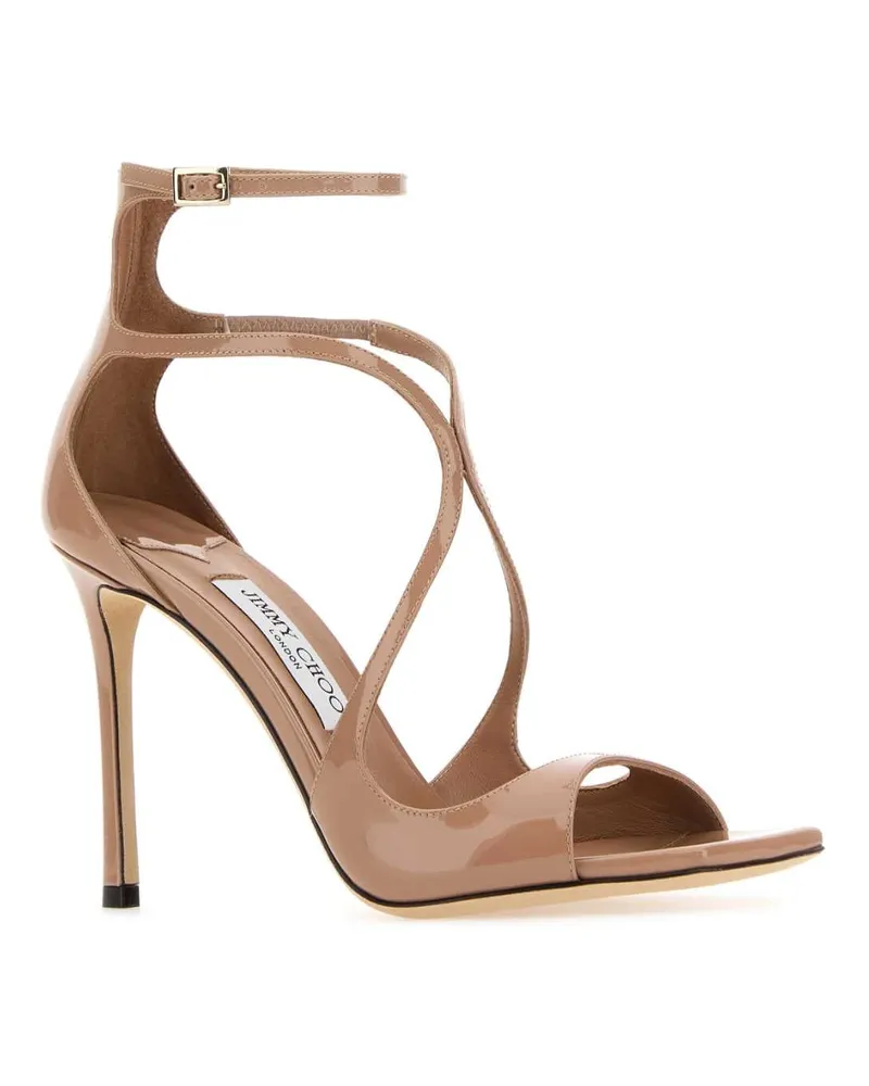 Jimmy Choo Women's Antiqued Pink Leather Azia 95 Sandals Balletpink Sandali Pink