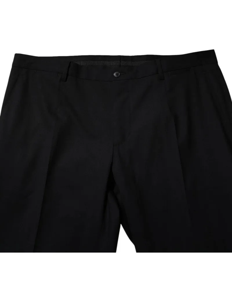 Dolce & Gabbana Men's Virgin Wool Trousers Black Elastane Black