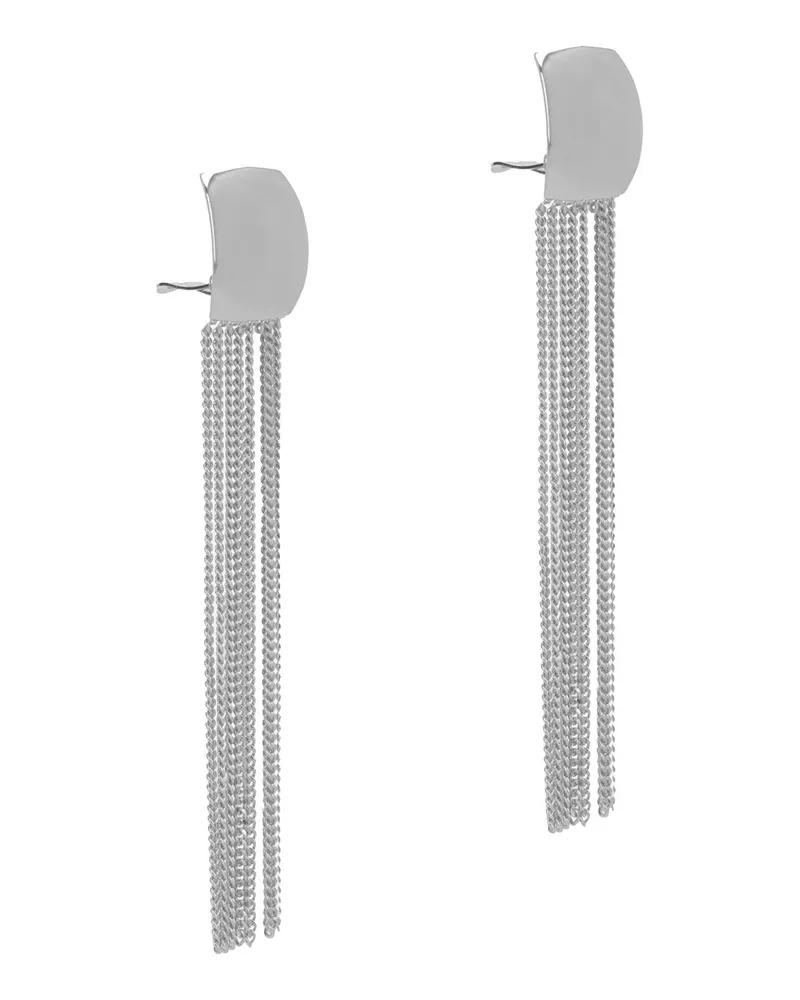 Federica Tosi Women's Drop Earrings Julie Long Metallic Silver