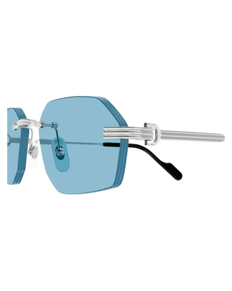 Cartier CT0616S Rimless Sunglasses — Blue Blue