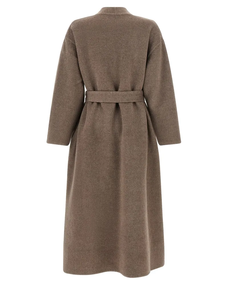 Co Double Wrap Coat — Taupe Taupe
