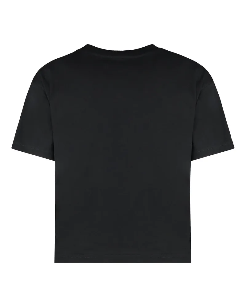A.P.C. Women's Cotton Crew-Neck T-Shirt Black-White T-Shirts & Jerseys Black/white Black