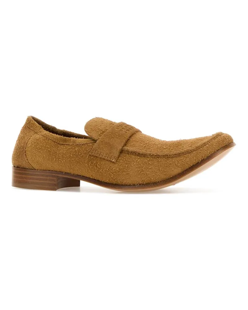Maison Margiela Men's Camel Suede Loafers Ermine Pelle Bovina Mocassini Camel