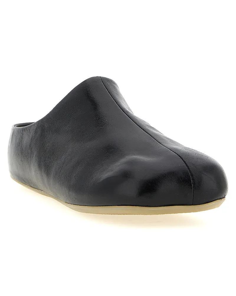Maison Margiela Men's Black Calfskin Clogs Shoe Black