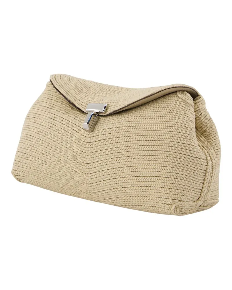 Totême Women's Mini T-Lock Rope Clutch -  Canvas Beige Bags Clutches Beige
