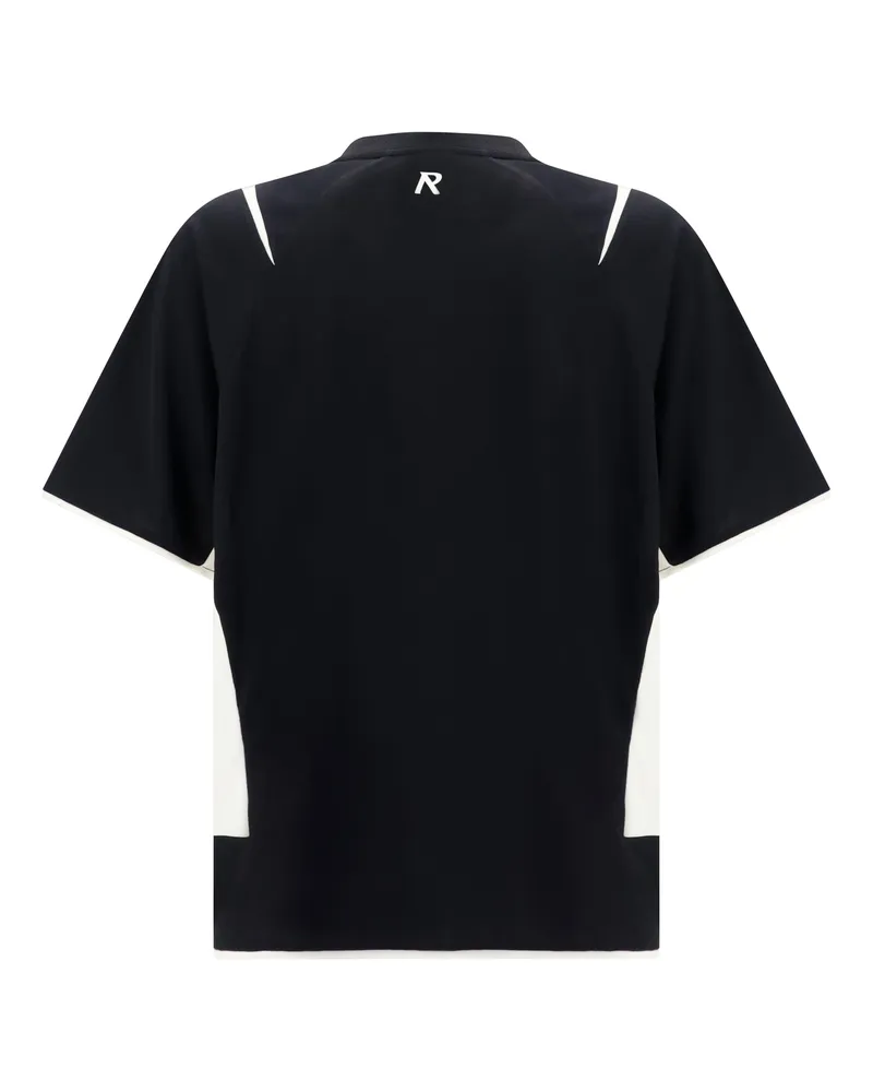 REPRESENT Men's Star Football T-Shirt Jet Black Polyester T-Shirts And Polos Black