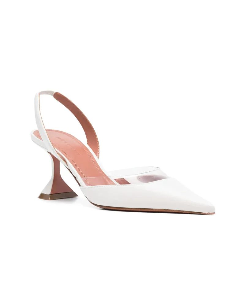 Amina Muaddi Lara Slingback Heel — White White