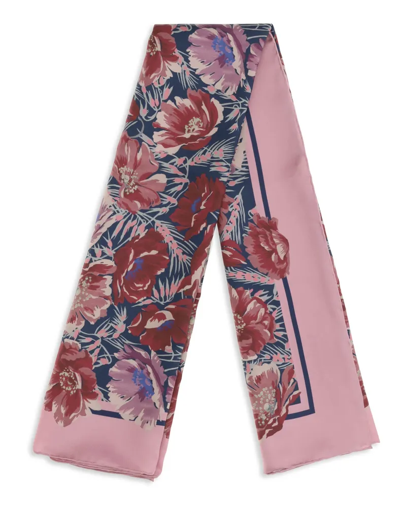 Valentino Garavani Women's Silk Scarf Blu-Rosa-Rosso-Rosa-Blu Blu-rosa-rosso/rosa/blu Scarfs Pink