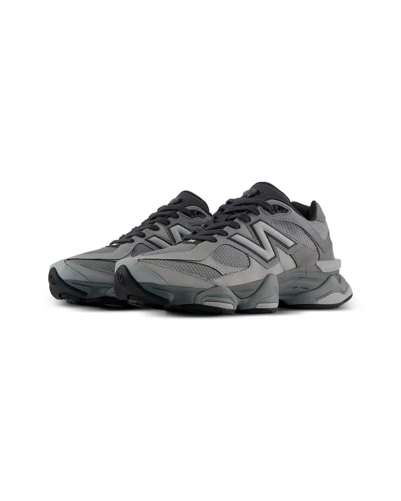 New Balance Mesh and Suede Sneaker — Gray Gray