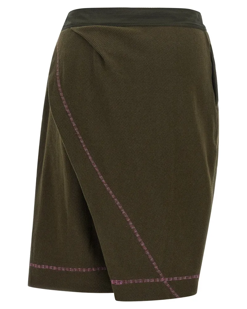 KIKO KOSTADINOV Petrel Culotte Bermuda Shorts — Olive Olive