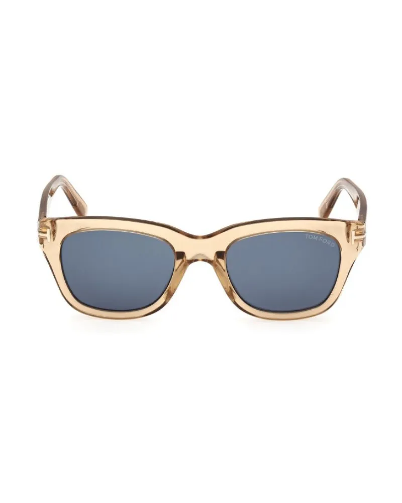 Tom Ford FT023745V Square Full Rim Sunglasses — Brown Brown