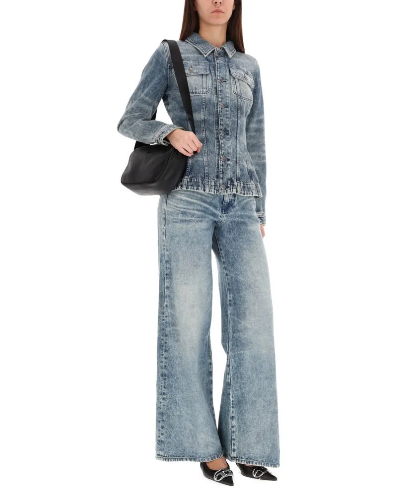 Diesel Cotton and Hemp Blend Denim Jacket — Blue Blue