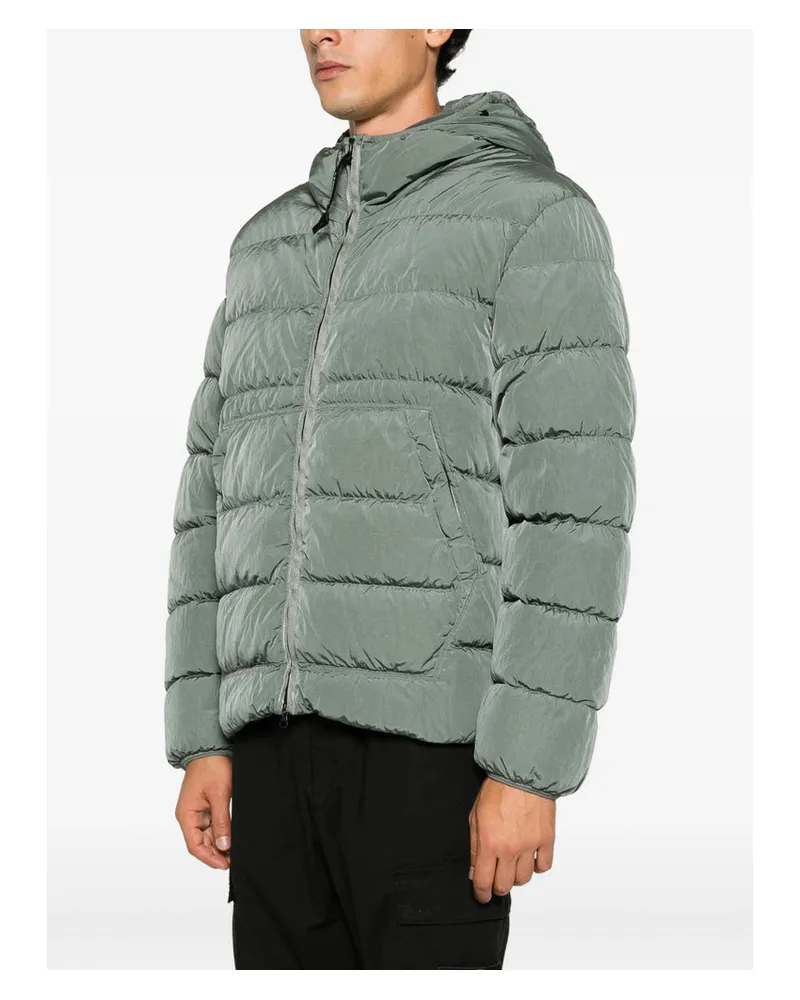 C.P. Company Hooded Quilted Down Jacket — Green Green