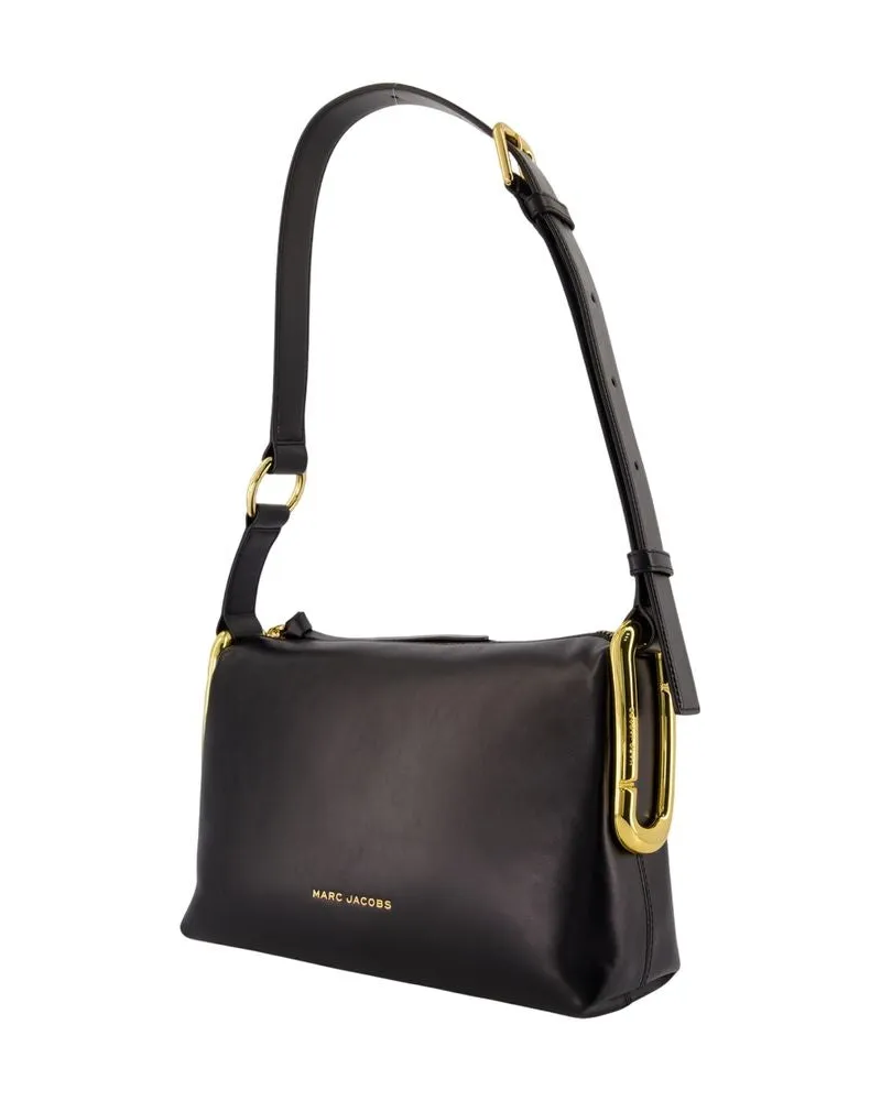 Marc Jacobs Women's The Juliette Messenger Crossbody -  Leather Black Cowhide Bags Crossbodies Black