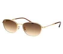 0RB3749 Gold Metal Frame Sunglasses — Gold