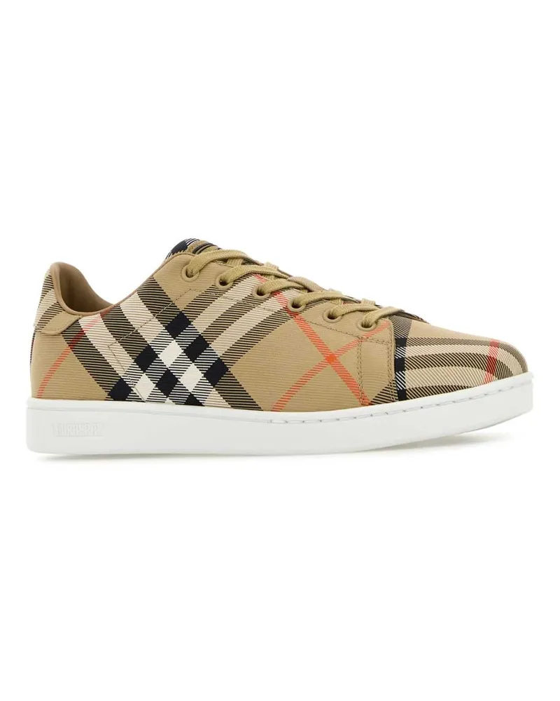 Burberry Women's Embroidered Canvas Set Sneakers Sand Beige