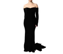 Off-Shoulder Bodycon Dress — Black