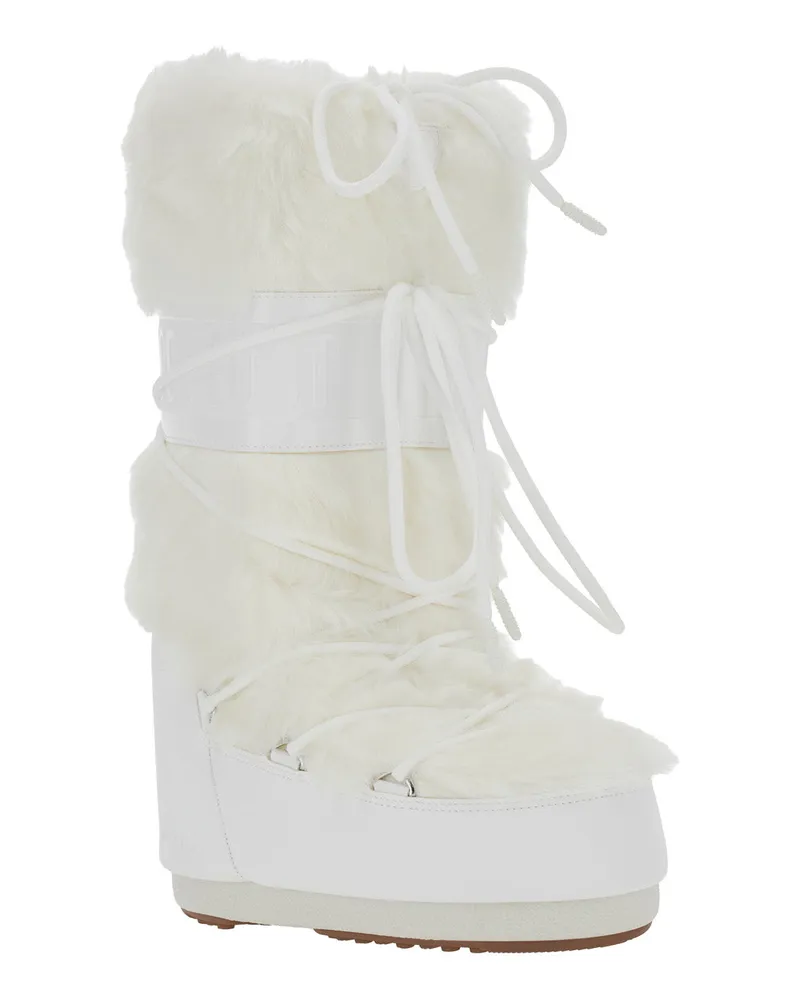Moon Boot Women's Boots Icon Faux Fur White White