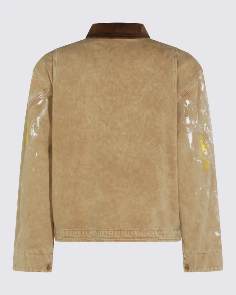 Moschino Men's Jackets Sand _100 % Co Beige