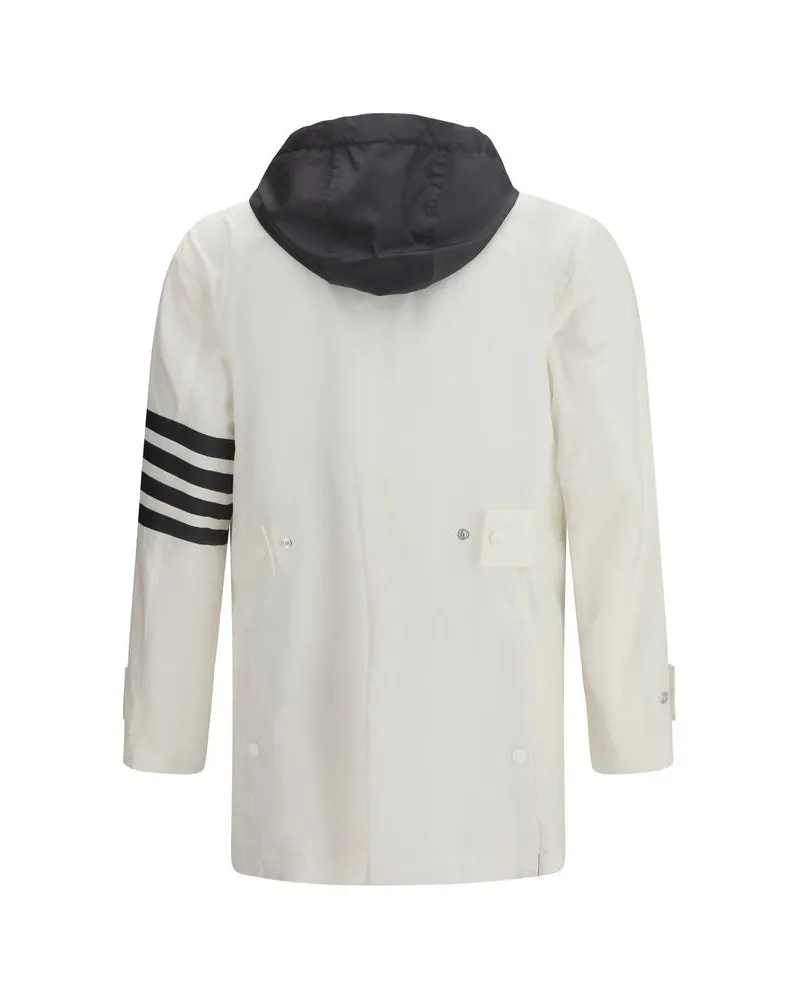 Thom Browne Men's White Polyamide Sweatshirt Clothing White