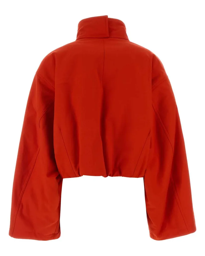 Alaïa Women's Red Cotton Bomber Jacket Orangesanguine Giubbini Red