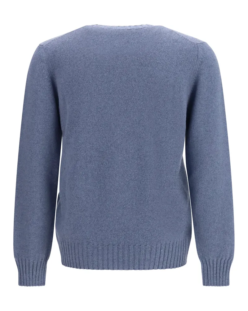 Piacenza Cashmere Crewneck Sweater — Blue Blue