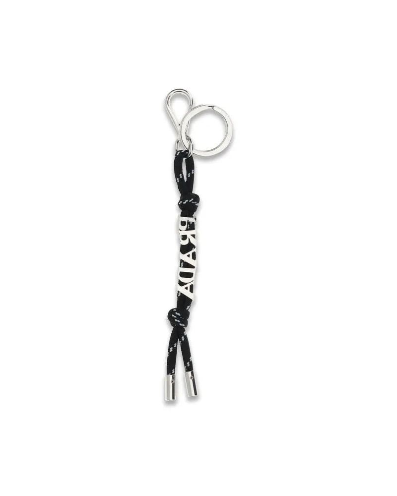 Prada Men's Black Recycled Polyamide Keychain Accessory Black
