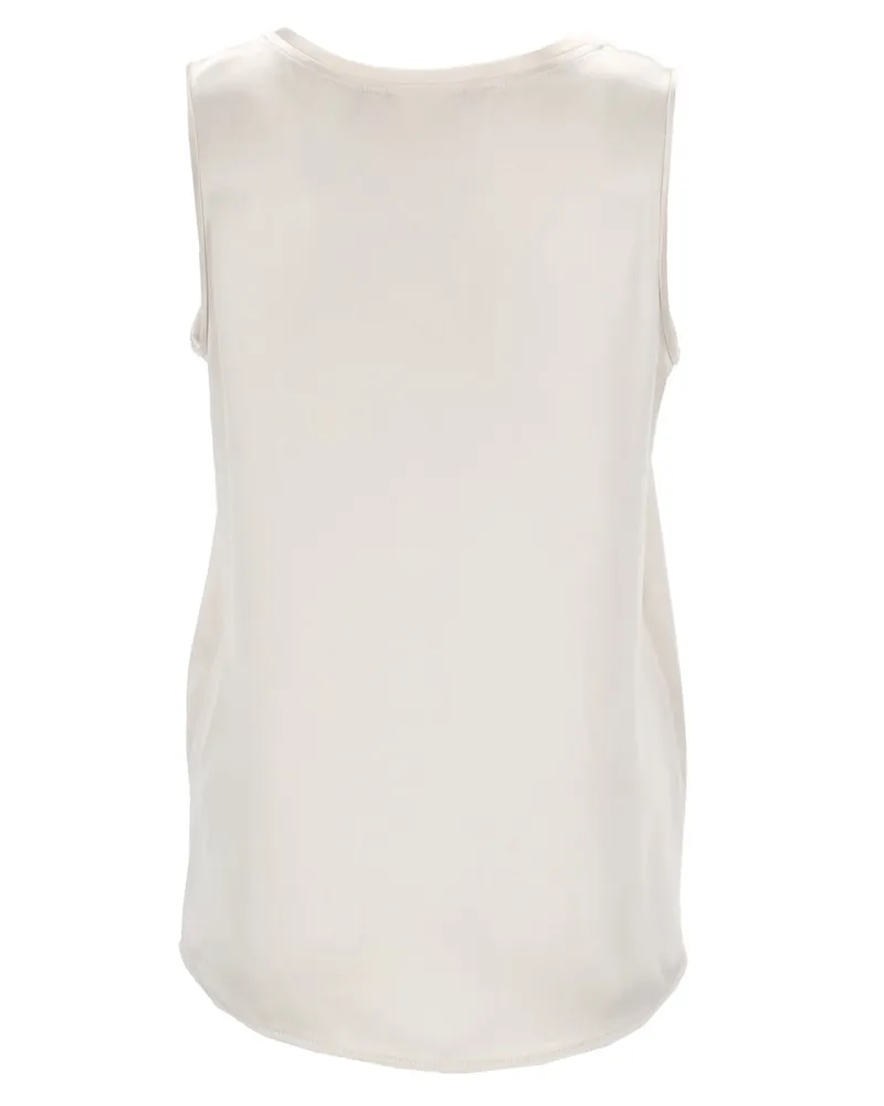 Max Mara Acetate-Viscose Blend Tank Top — White White