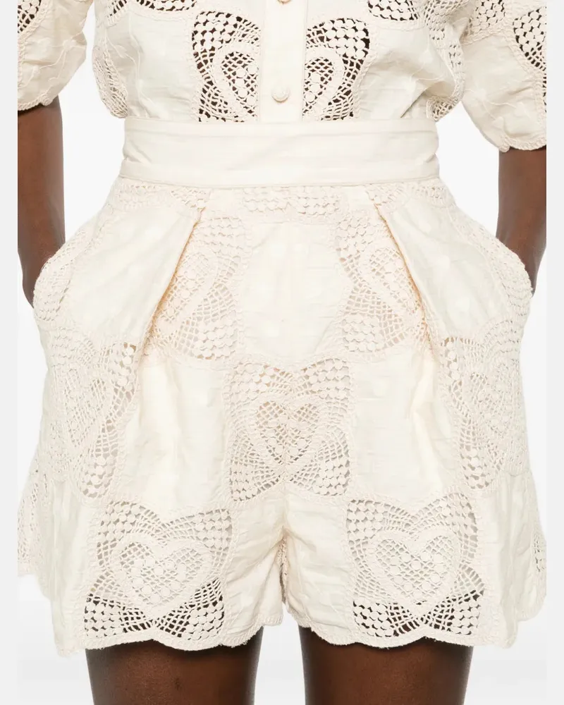 Zimmermann Women's Wanderlust Tuck Shorts Ss26 W Cream