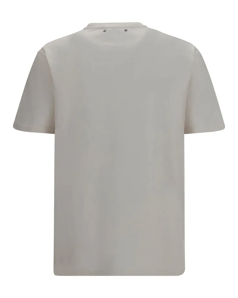 Golden Goose Men's Deluxe Logo T-Shirt Heritage White Cotton T-Shirts And Polos Heritage