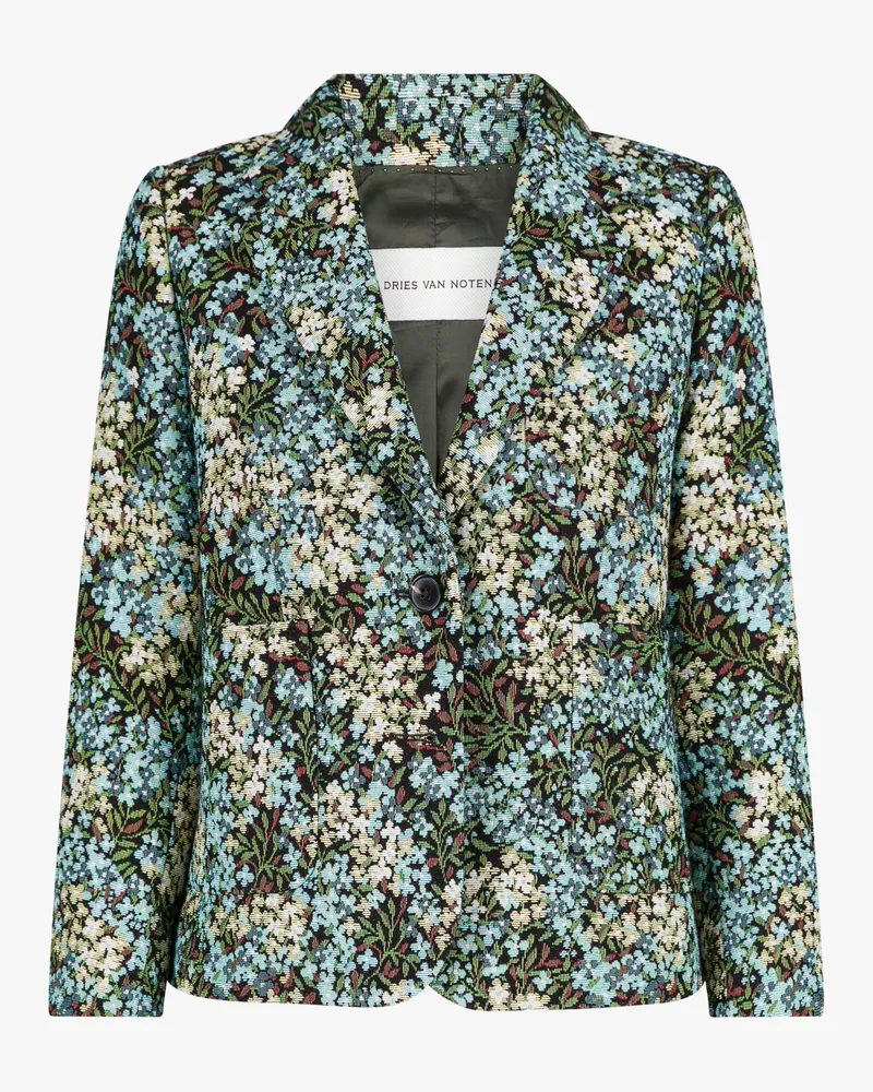 Dries van Noten Women's 01060-Bamis 4153 W.w.jacket Multicolore Blue