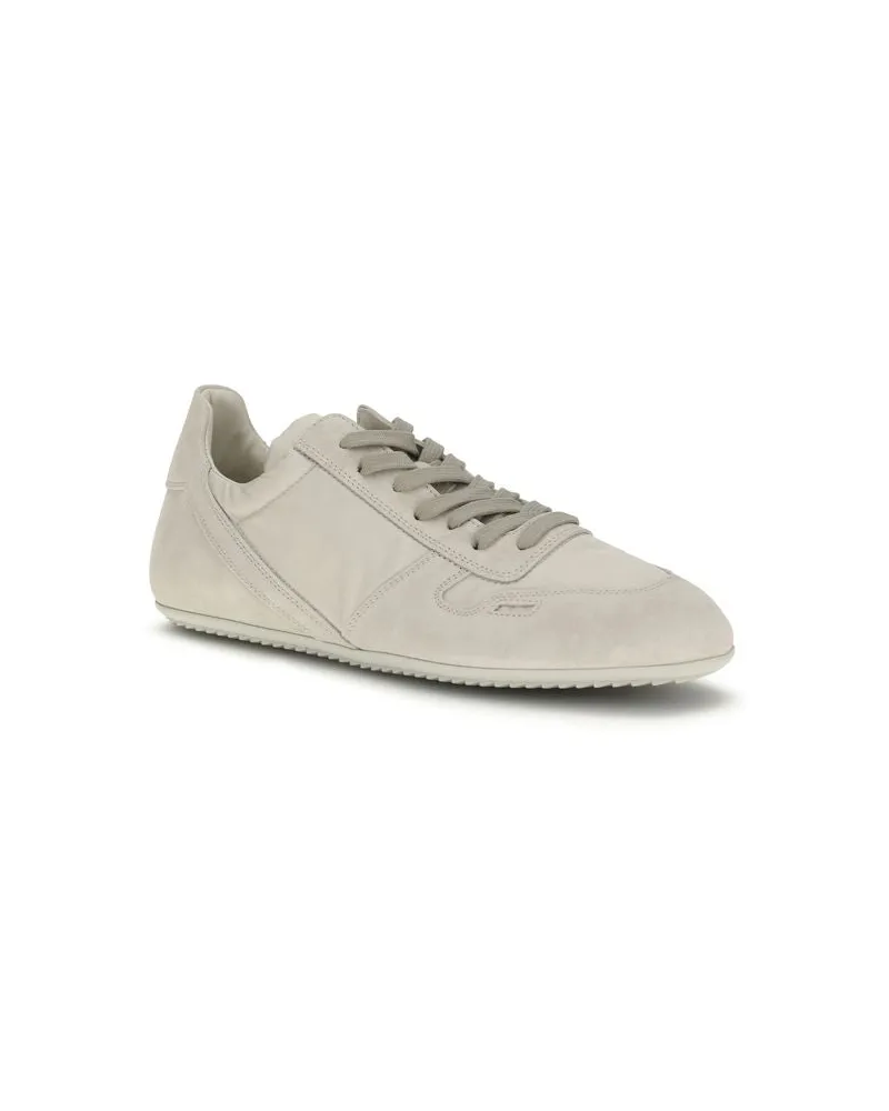 Rick Owens Men's Gray Calf Leather Bos Taurus Low Top Sneakers Gray