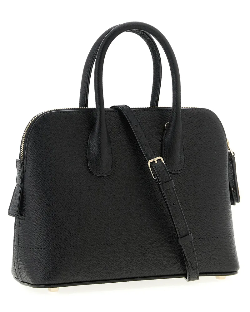 Valextra Women's Costa Top Handle Bag Black Calfskin Leather Black