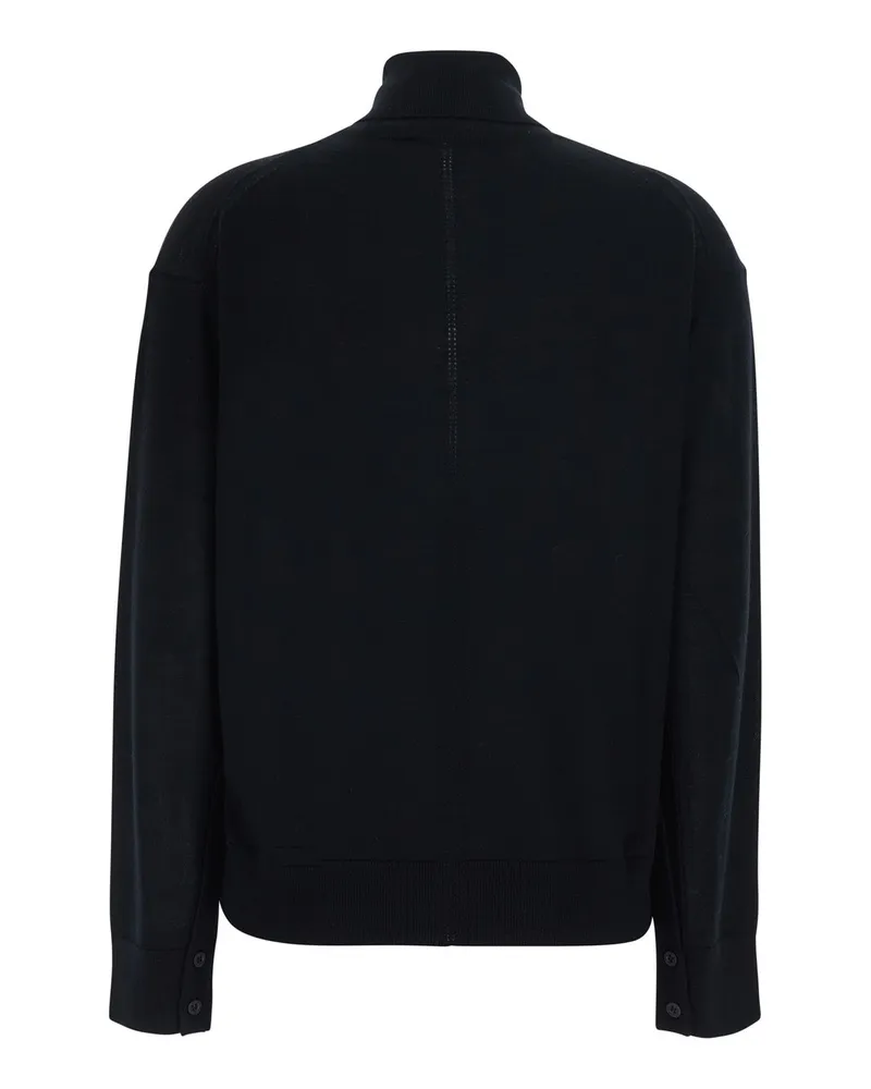 Semicouture Women's V-Neck Sweater Freda Black Virgin Wool Tops Top Black