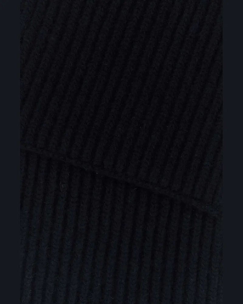 Maison Margiela Men's Midnight Blue Wool Scarf Navy Exterior: Virgin Sciarpe E Foulard Navy