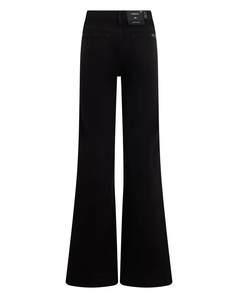 7 for all mankind Women's Bell-Bottom Jeans Soho Night Cotton Flared Black