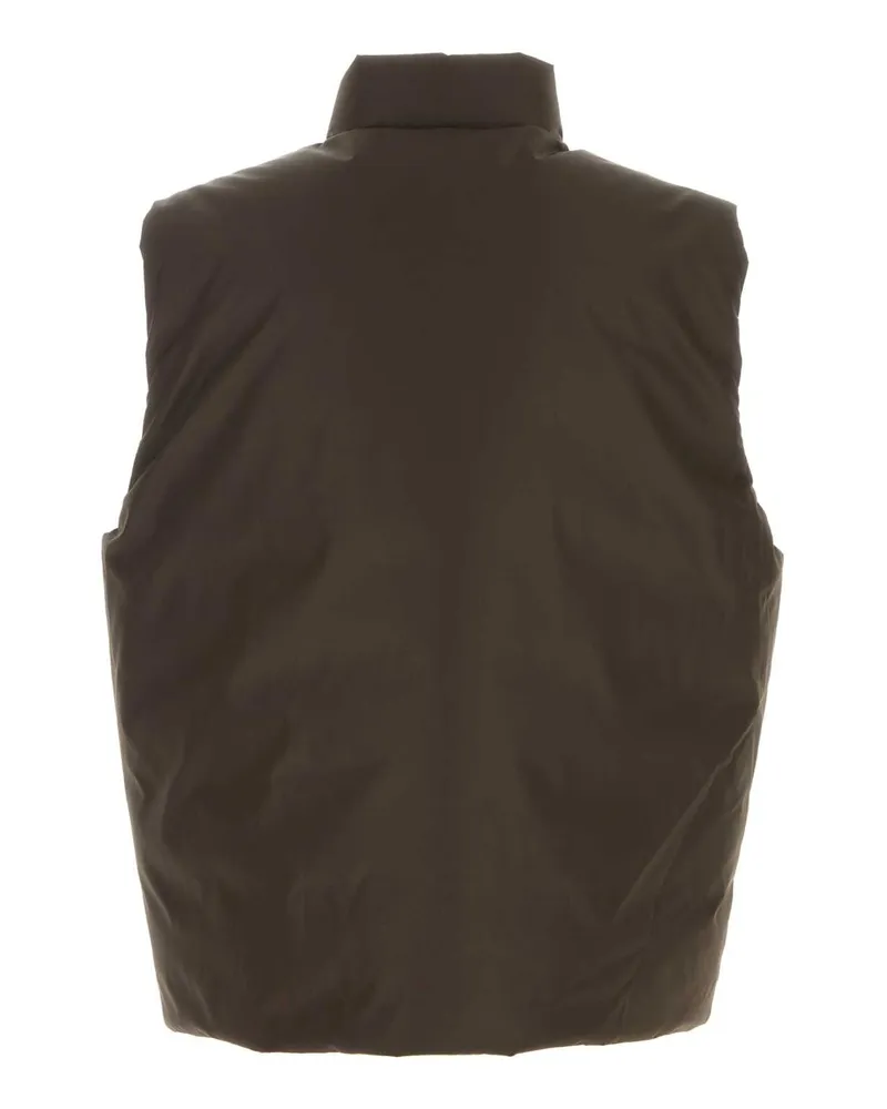 Jil Sander Quilted Down Vest — Brown Brown