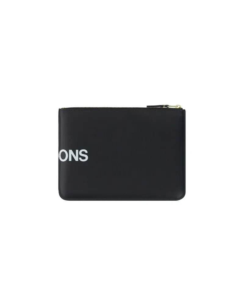 Comme des Garçons Men's Black Calf Leather Bos Taurus Wallet Black