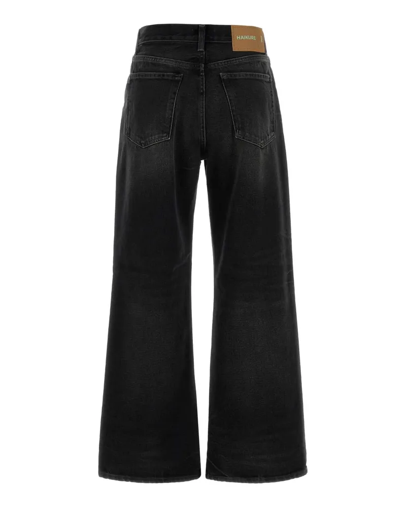 Haikure Women's Black Denim Bethany Wide-Leg Jeans Vintageblack Exterior: Cotton Black