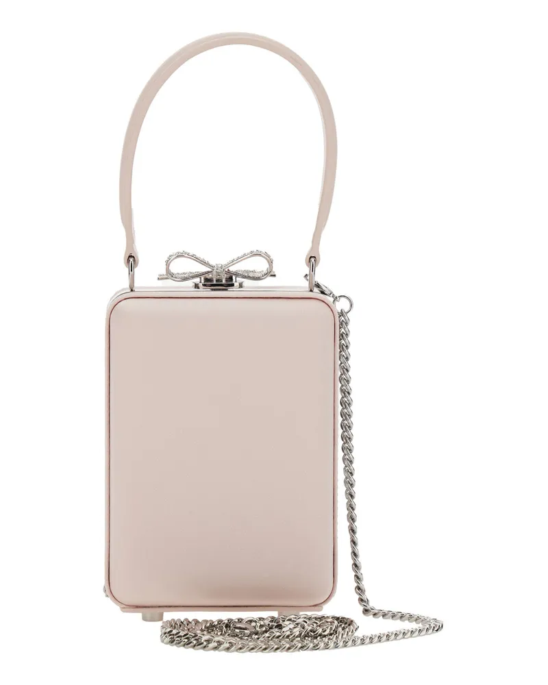 Self-Portrait Women's Clutch Flora Pink Satin Polyester Bags Pink