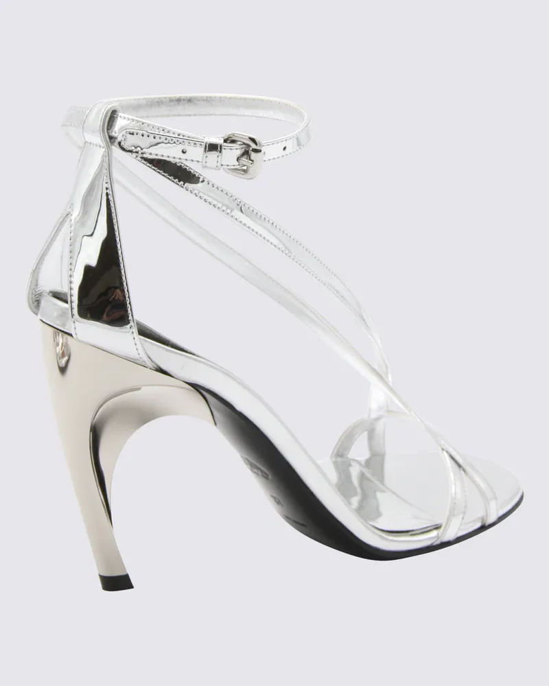 Alexander McQueen Women's Sandals Silver _cover Tex - Sole Silver