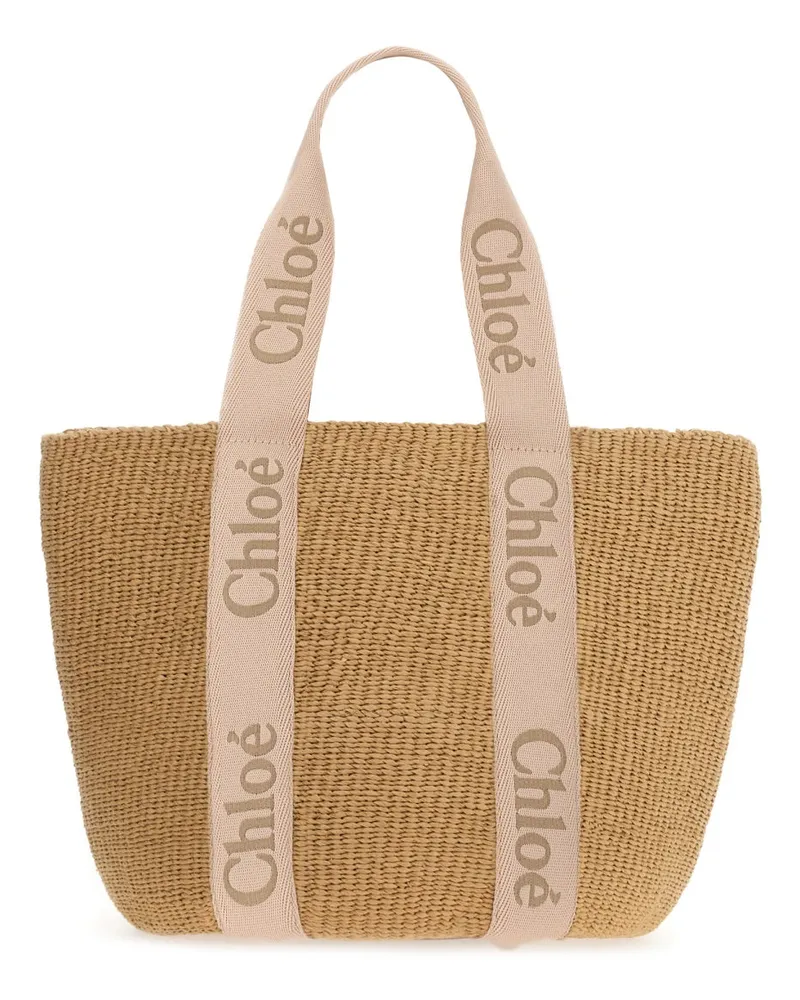 Chloé Woody Basket Bag — Beige Beige