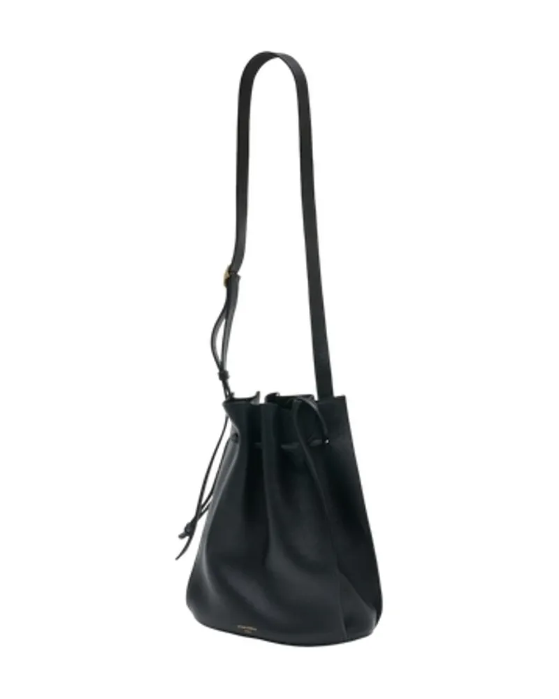Officine Generale Leather Shoulder Bag — Black Black