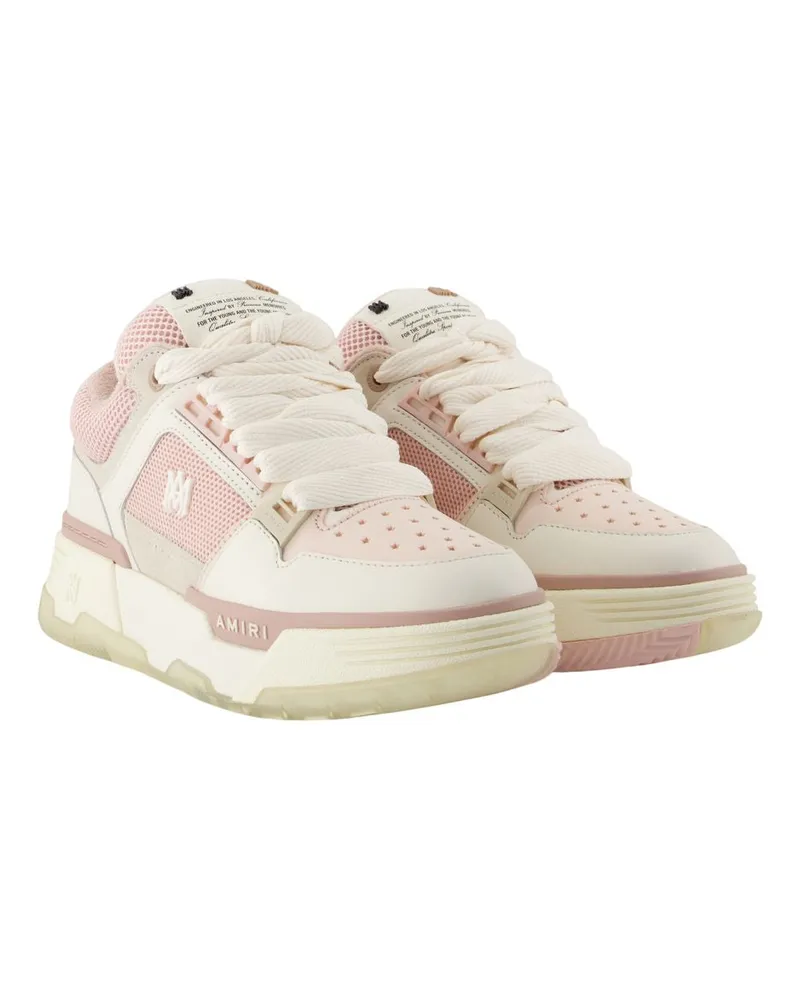 Amiri Women's Ma-1 Sneakers -  Leather Pink Calfskin Shoes Pink
