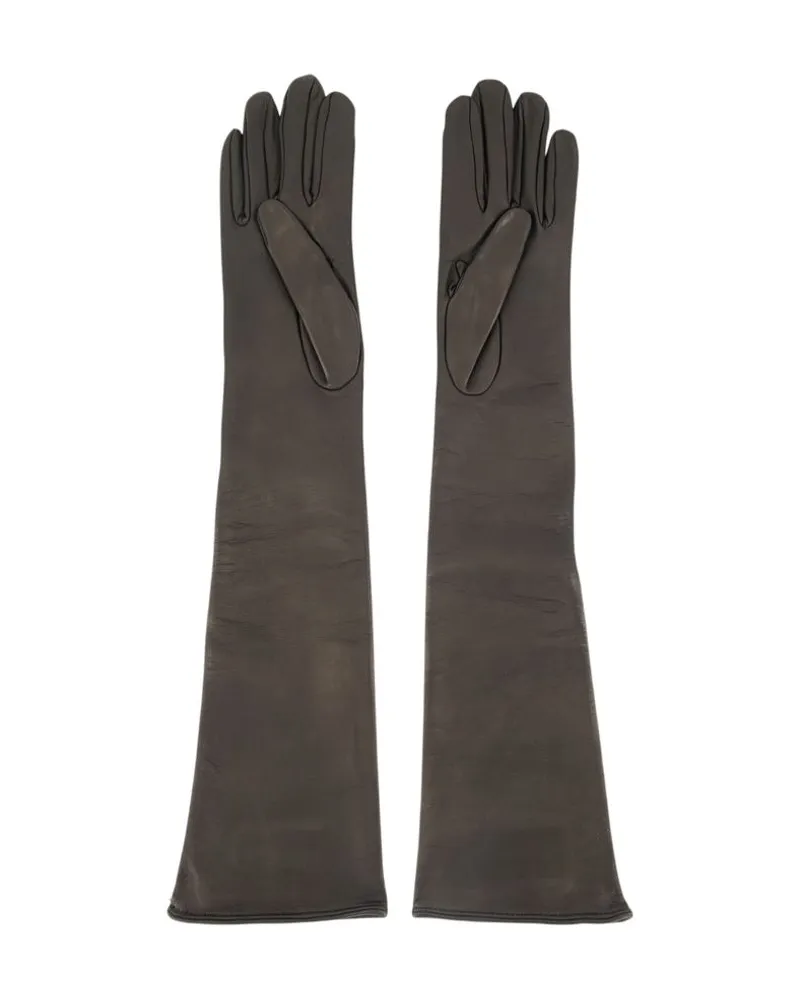 COPERNI Long Patch Leather Gloves — Black Black