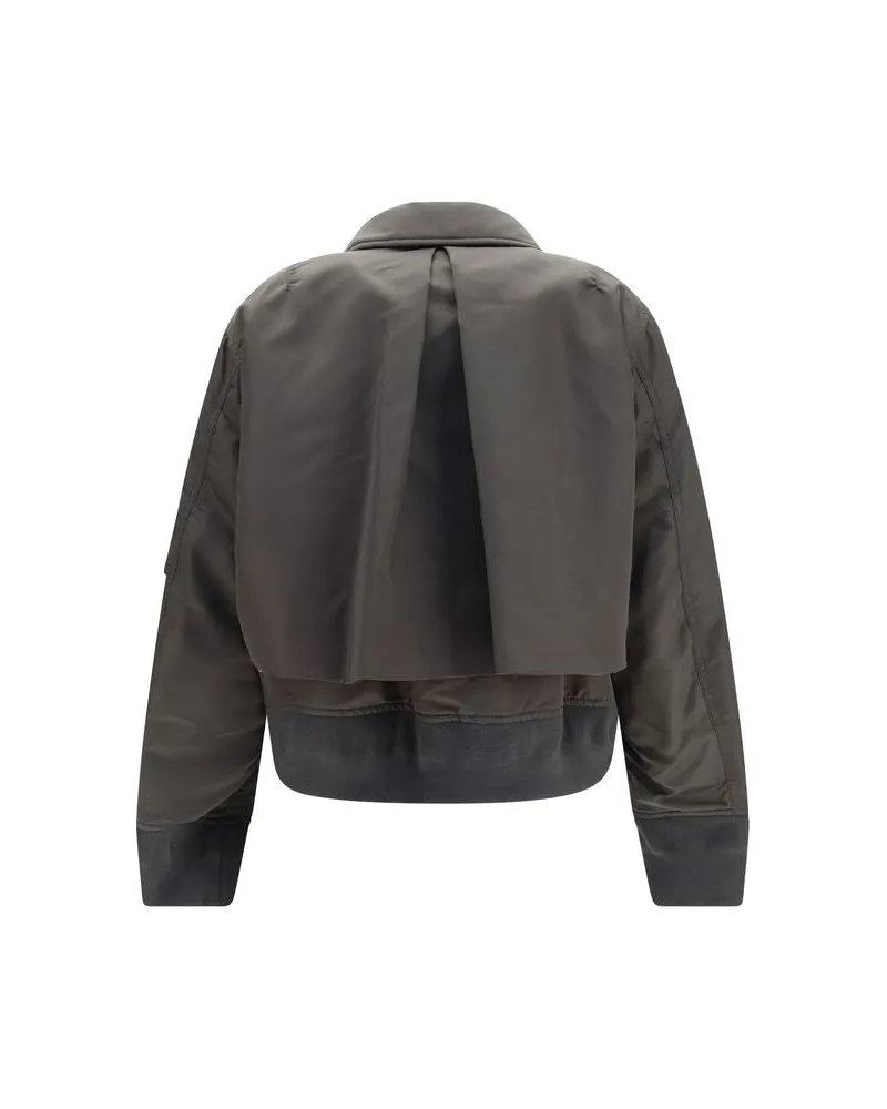 Sacai Women's Bicolor Nylon Bomber Clothing Bicolor