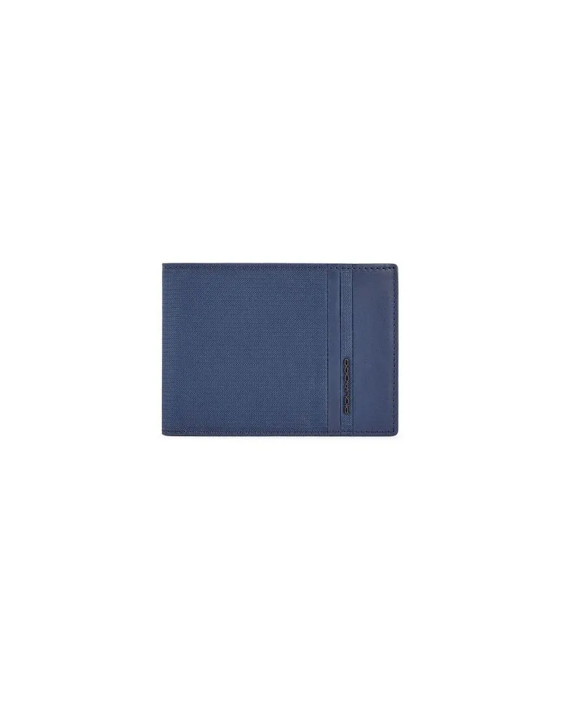Piquadro Men's Wallet Blue Recycled Polyester Bags Blue